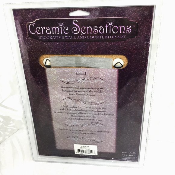 NENE THOMAS  Moondreamer Angel sitting on Moon Ceramic Wall Art VTG NOS - Picture 6 of 14